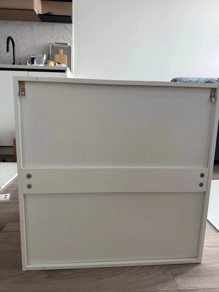 Vevor White Wall Cabinet with Fluted Glass Doors - photo 3