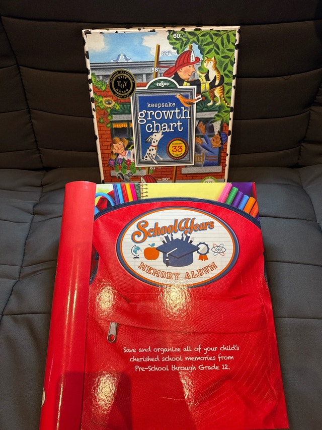 Growth Chart and School Years Memory Album