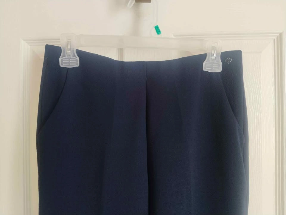 Anti wrinkle wide leg pants for women, size M/ 32. Navy blue - photo 2