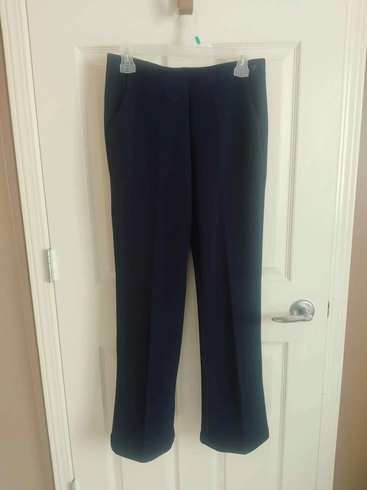Anti wrinkle wide leg pants for women, size M/ 32. Navy blue - photo 4
