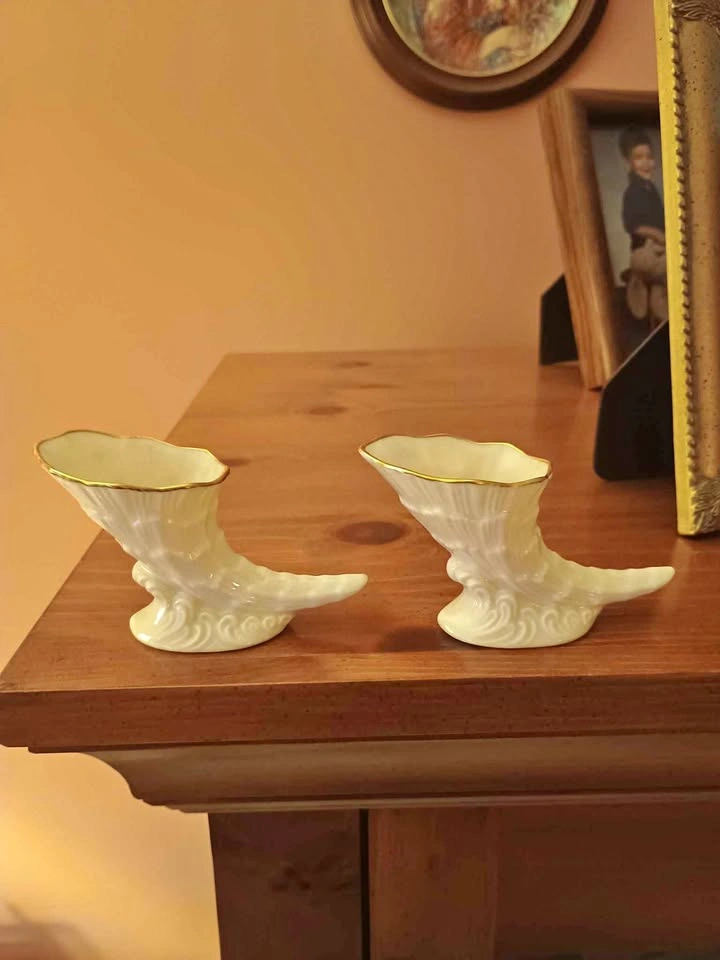 Vintage Lenox 24k Gold Trim Cornucopia - Horn of Plenty