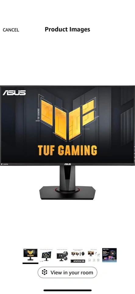 ASUS TUF Gaming 27” 1080P Monitor (VG279QR) 165Hz