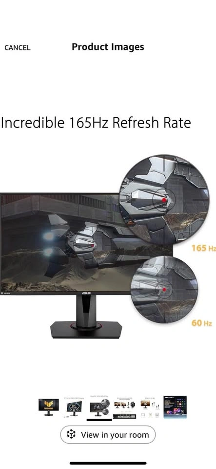 ASUS TUF Gaming 27” 1080P Monitor (VG279QR) 165Hz - photo 3