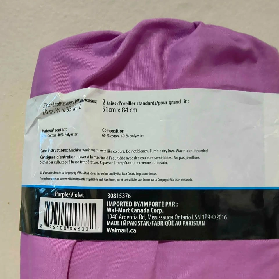 Mainstays 2-Pack Standard/Queen Pillowcases - photo 3