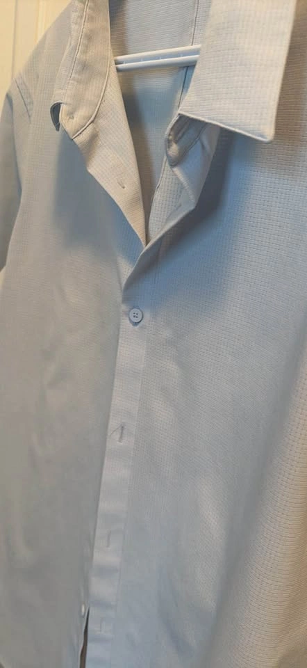 Lulu Light Blue Short Sleeve Button-Down Shirt size L - photo 2