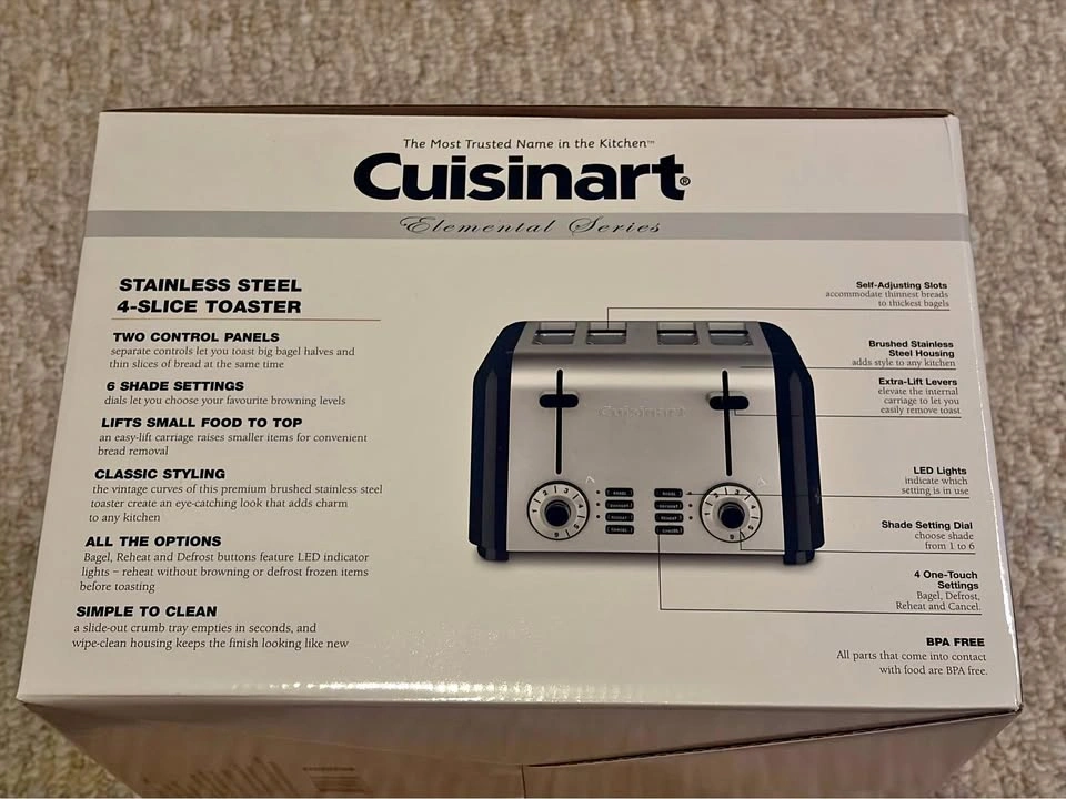 Cuisinart 4 Slice Stainless Toaster