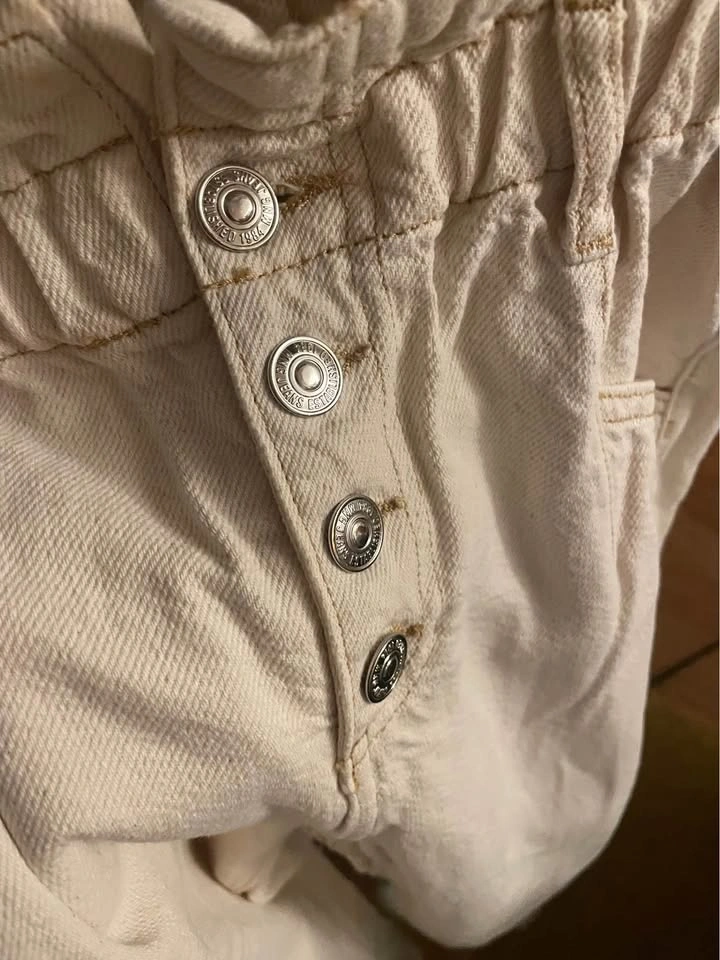 Paperbag button jeans white Size XS brand Mango (Spain) - photo 2
