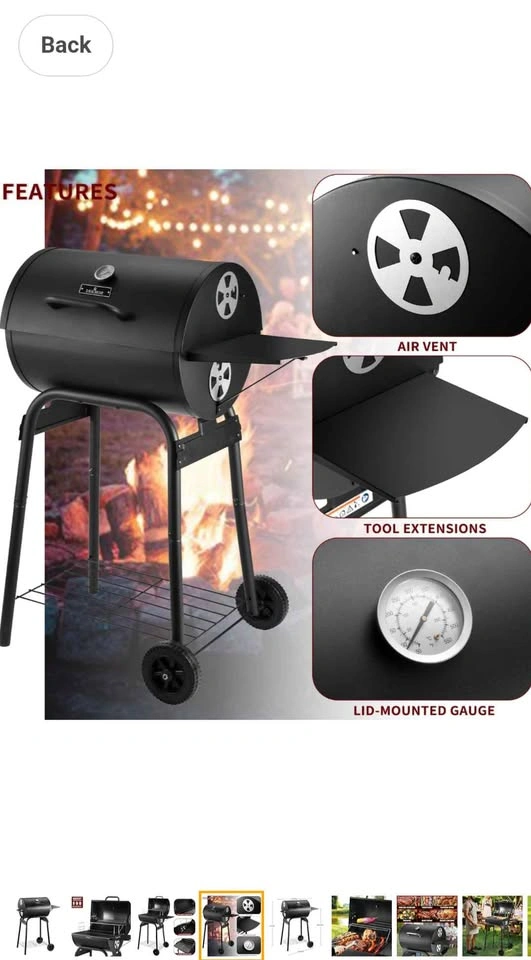 Barrel Barbecue Charcoal Grill - photo 3