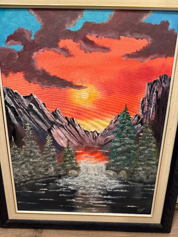 Framed painting