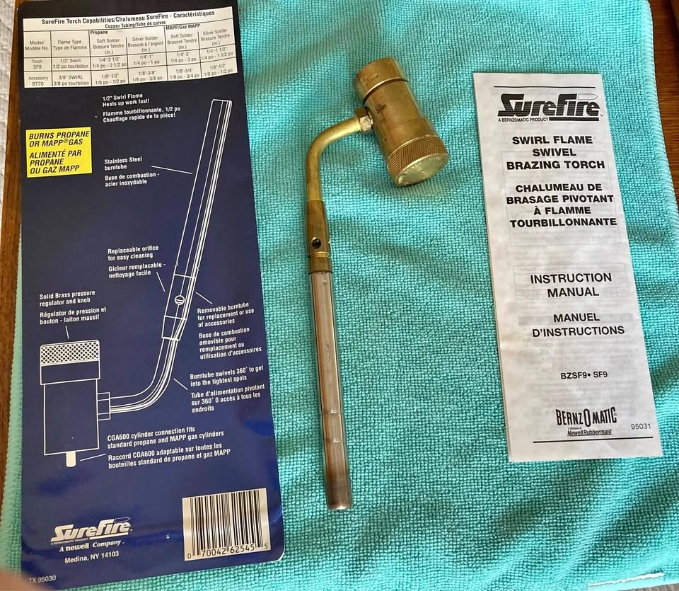 Benzomatic SureFire Swivel Flame Brazing Torch (SF9)