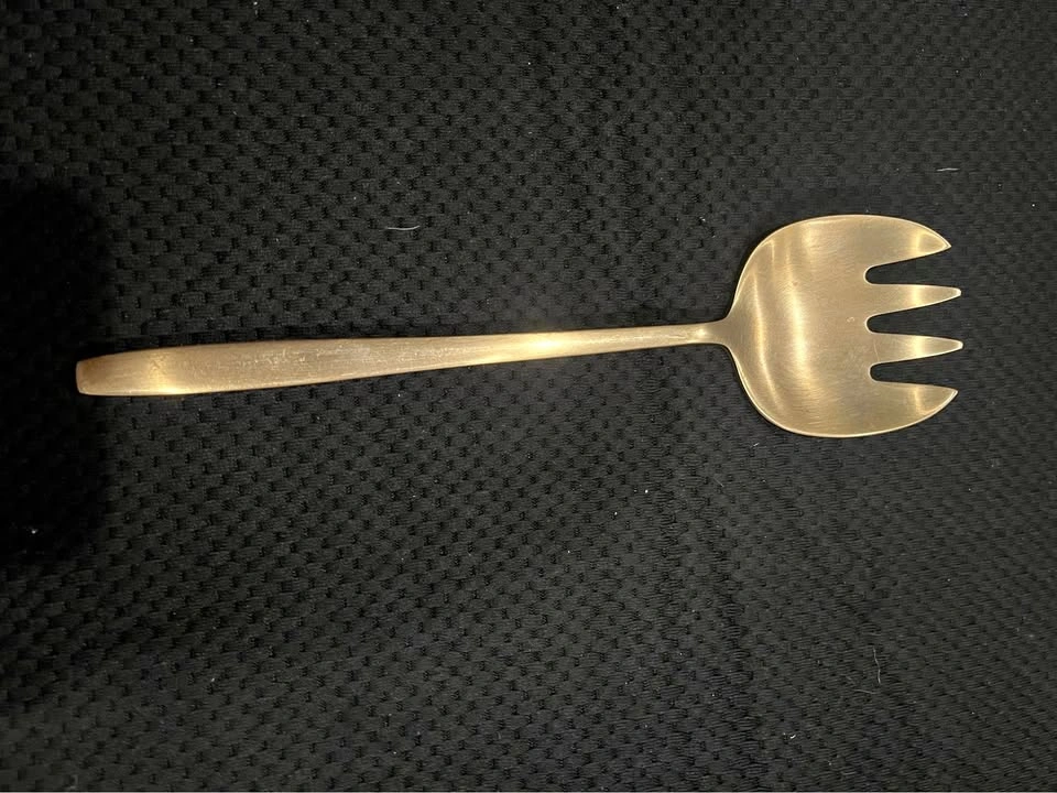 Vintage Brass / Gold Tone Serving Fork