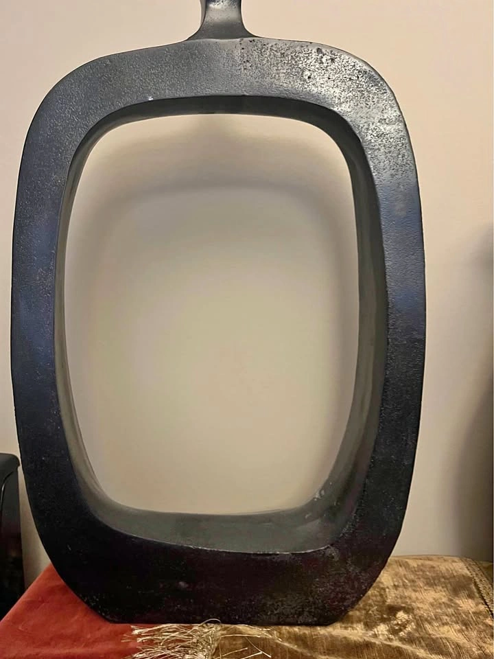 Modern Matte Black Open-Center Vase / Sculpture
