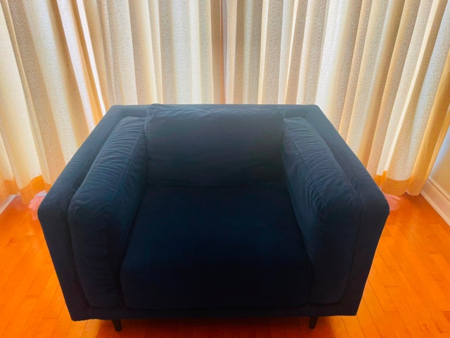 Navy Blue Sofa/ Couch - photo 5