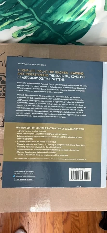 Automatic Control Systems 10th Edition Textbook by Golnaraghi an - photo 2