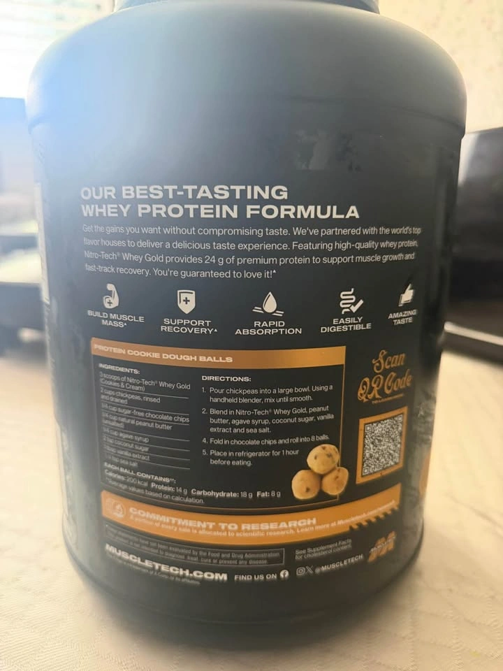 MuscleTech Nitro-Tech Whey Gold Protein Powder (USED-HALF) - photo 4
