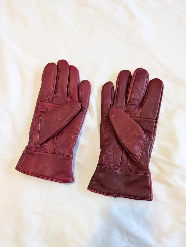 Red Leather women's gloves