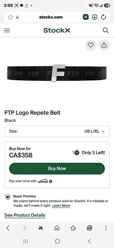 FTP Logo Repeat Belt