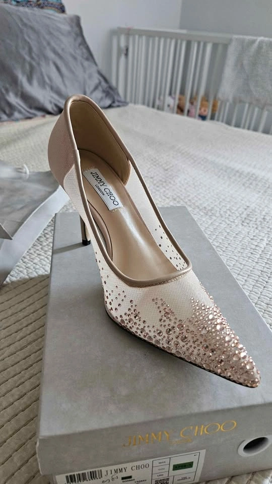 Jimmy Choo Romy 85 Mesh Pumps Size 38 - photo 2