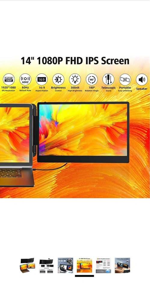 14" 1080P FHD IPS Portable Laptop Monitor S1
