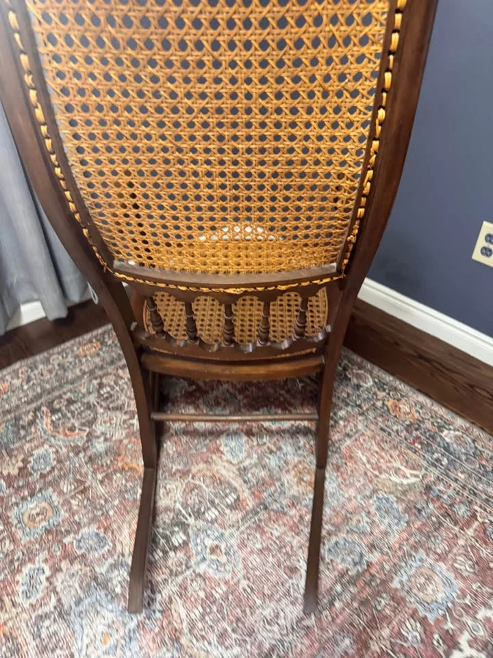 Vintage Cane Back Rocking Chair - photo 5
