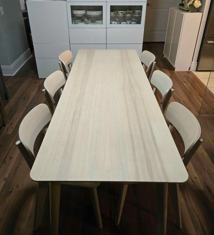 IKEA Long Lisabo Dining Table & 6 Matching Chairs Set - photo 4