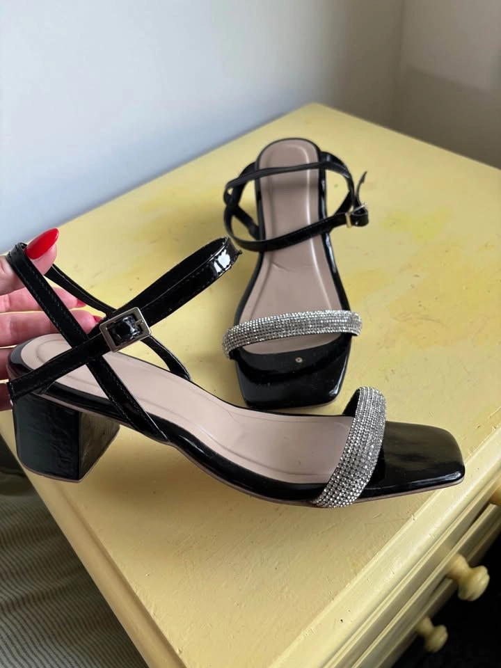 Sparkly Black Heeled Sandal - photo 2