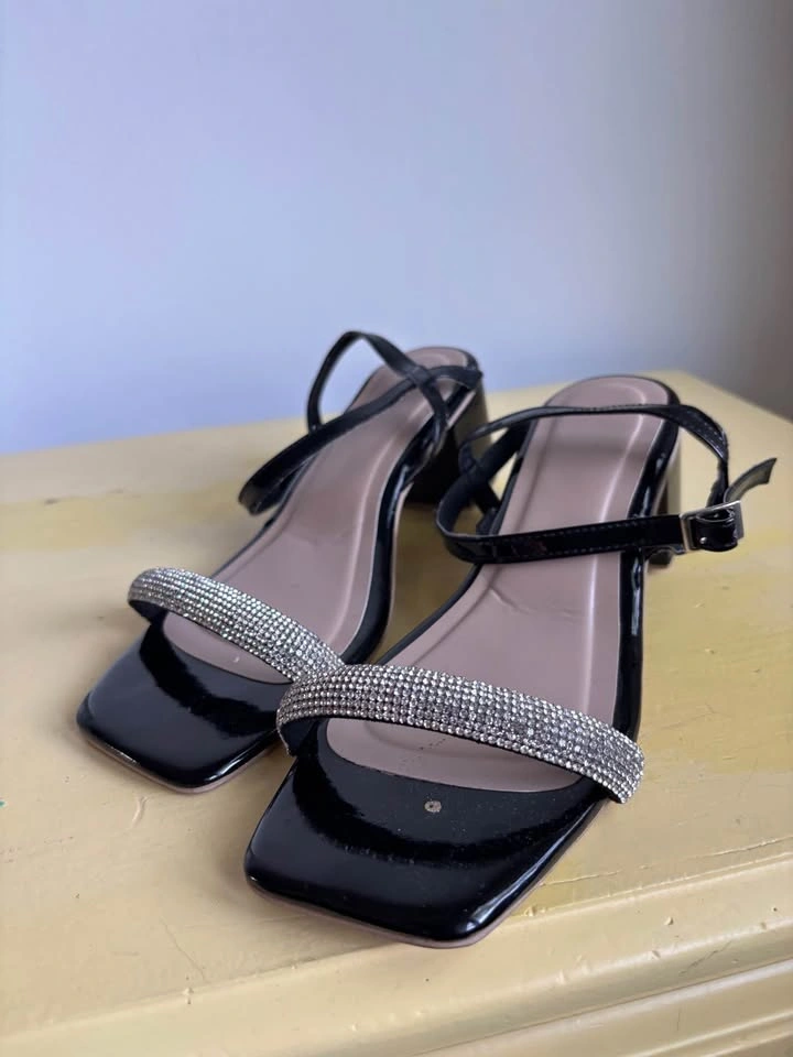 Sparkly Black Heeled Sandal - photo 3