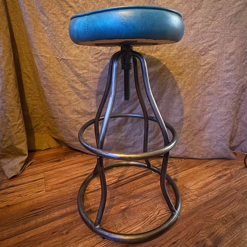 Broken- Bowie adjustable height bar stool peacock blue - photo 2