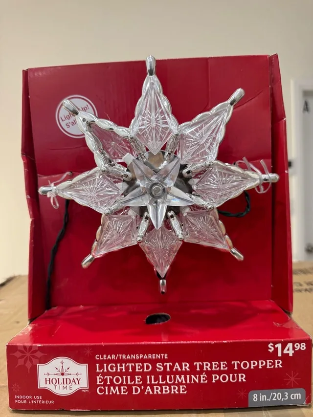 Holiday Time Lighted Star Tree Topper
