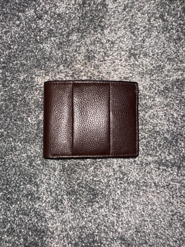 brand new dark brown genuine leather wallet