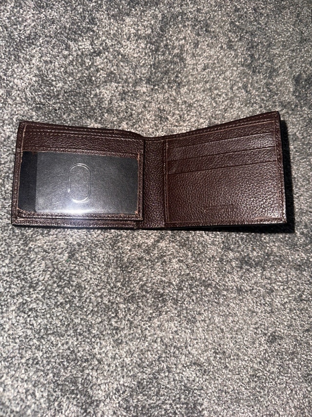 brand new dark brown genuine leather wallet - photo 2