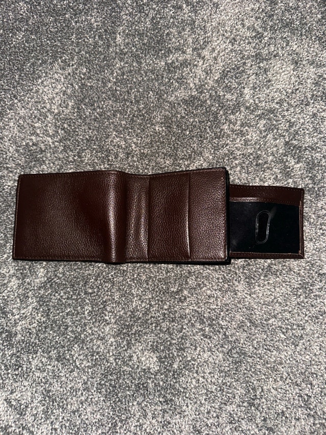 brand new dark brown genuine leather wallet - photo 5