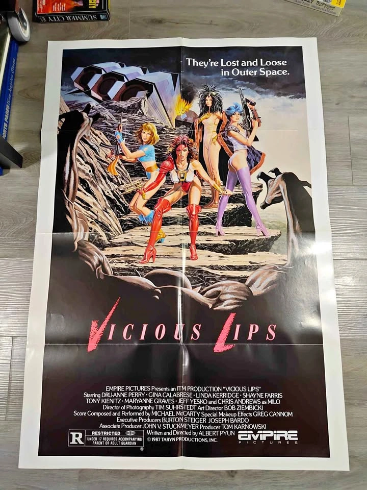 Vintage Rare 1987 Vicious Lips Horror Theater Promo Poster