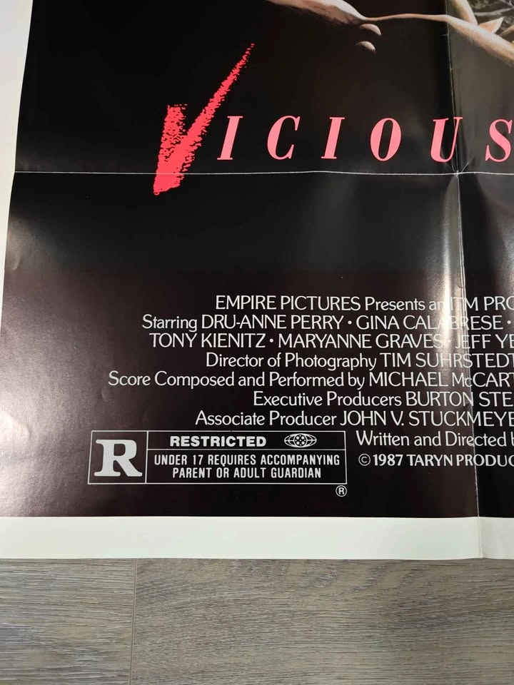Vintage Rare 1987 Vicious Lips Horror Theater Promo Poster - photo 4