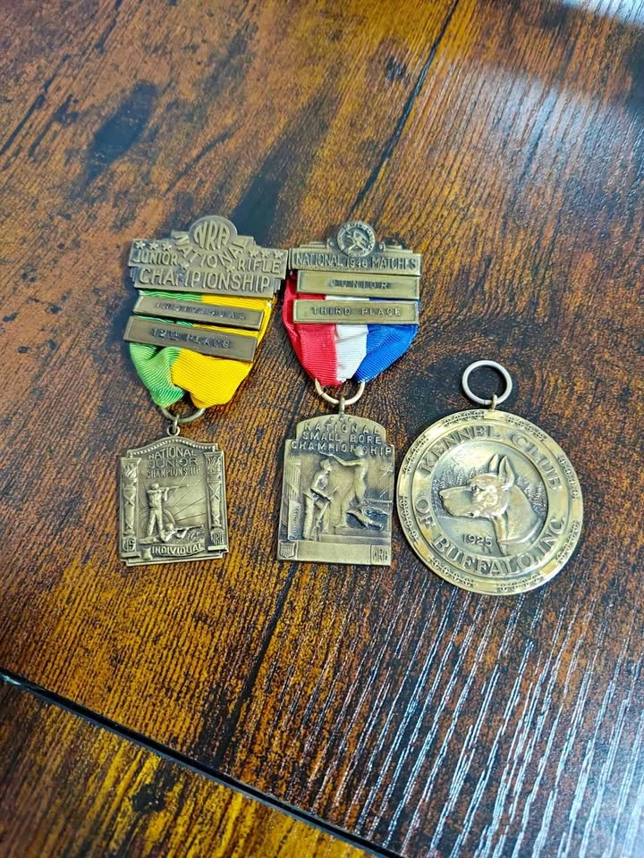 Antique/Vintage 20's - 40's Brass Medals x3