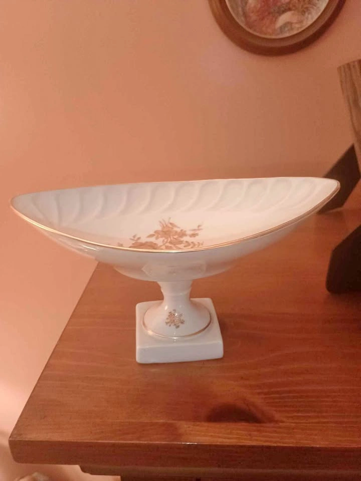 Vintage Limoges Pedestal Trinket / Candy Dish