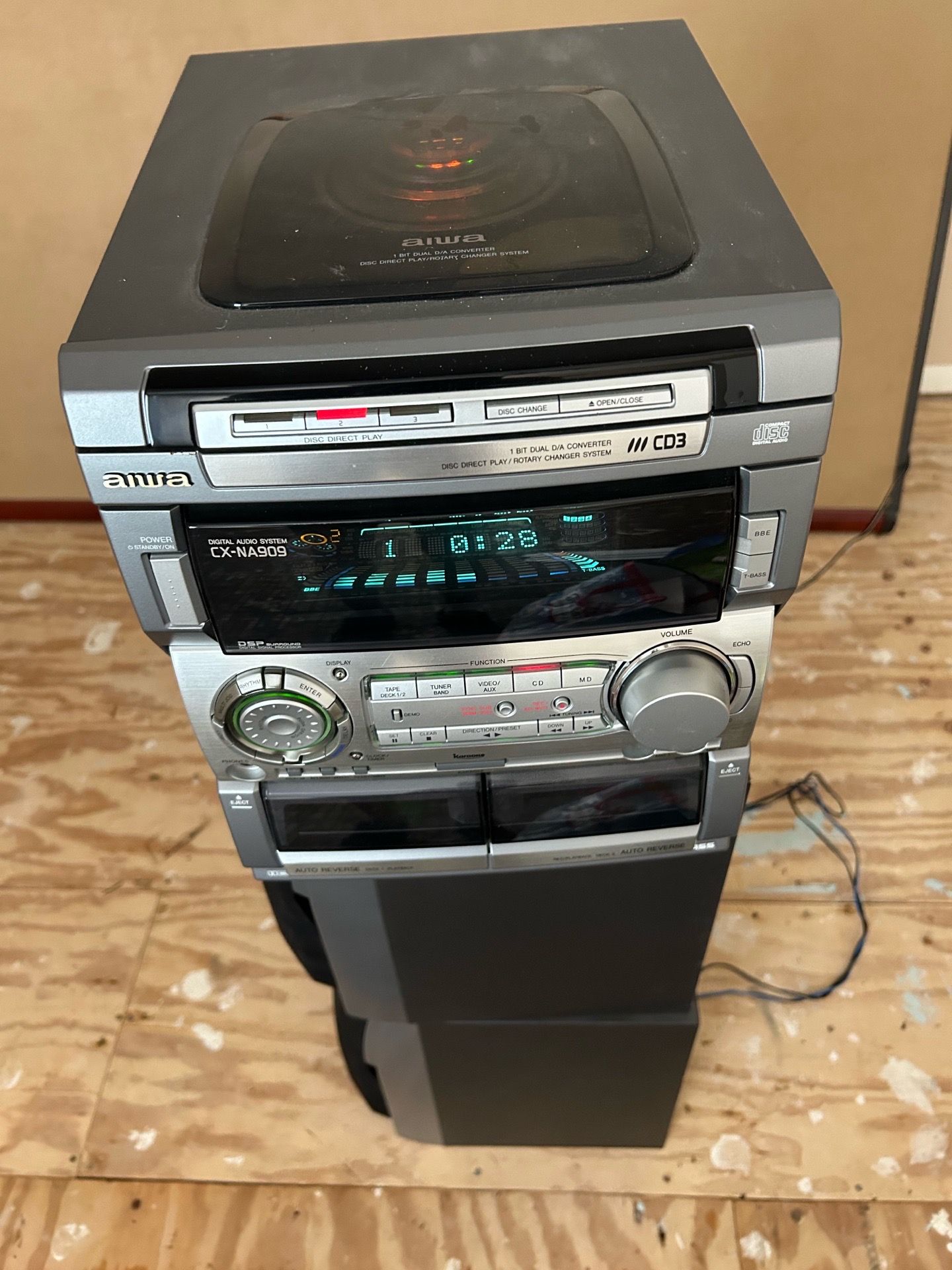 AM/FM, cassette, CD, karaoke, digital audio system