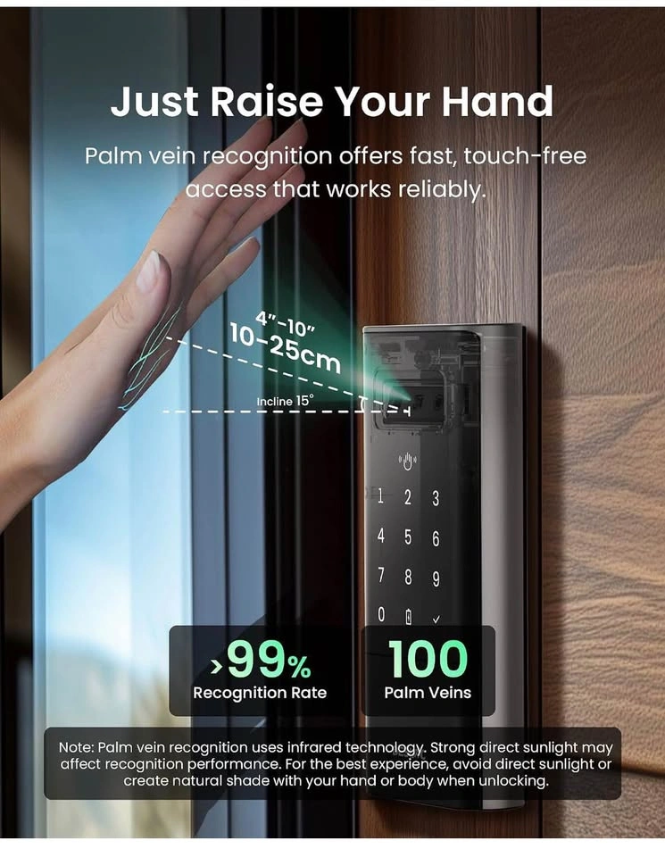 DESLOC K140 Plus Palm Vein Recognition Smart Door Lock - photo 3