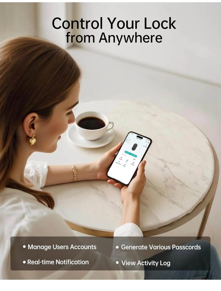 Smart Front Door Lock and Handle Set with Built-in WiFi - photo 3