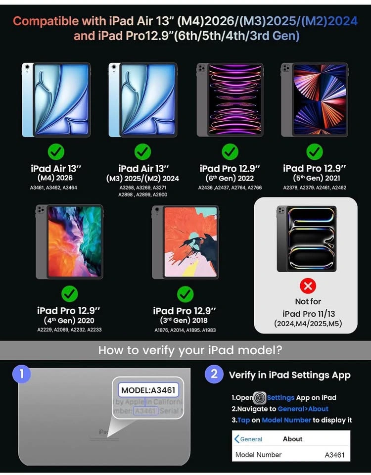 typecase Edge Keyboard Case for iPad Air 13 & Pro 12.9 - photo 2