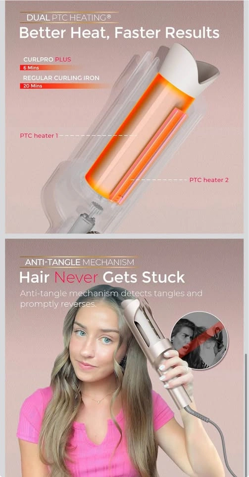 TYMO CurlPro Plus 1.5” Automatic Rotating Curling Iron - photo 4
