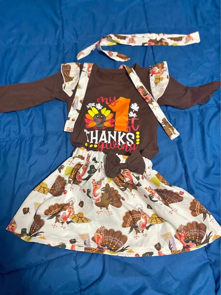 Baby girl first thanksgiving outfit