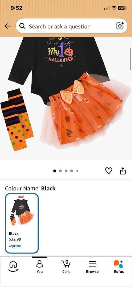 Baby girl first Halloween outfit - photo 3