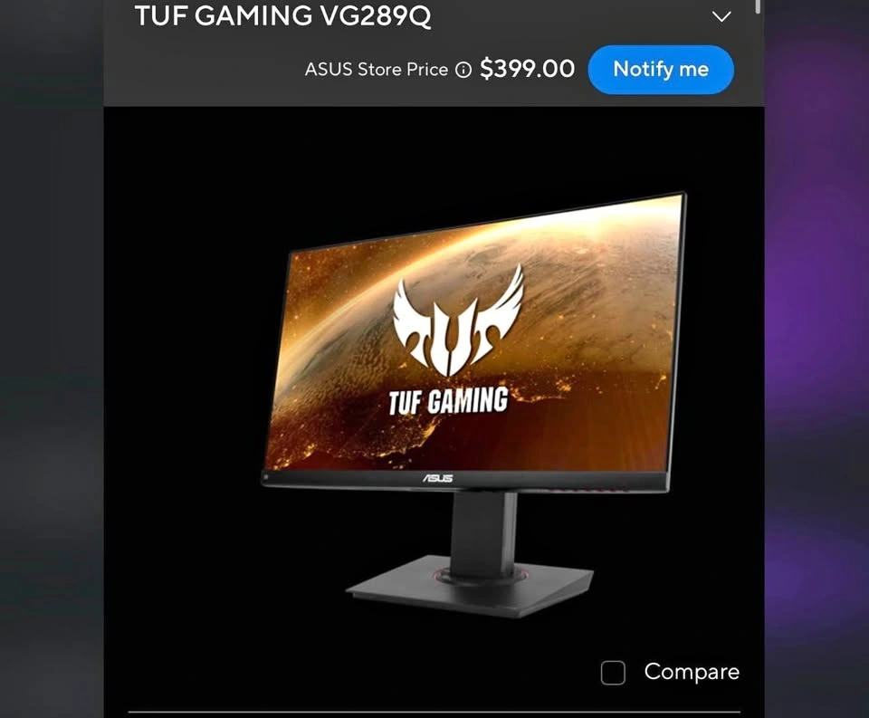 Tuf Gaming Monitor VG289Q