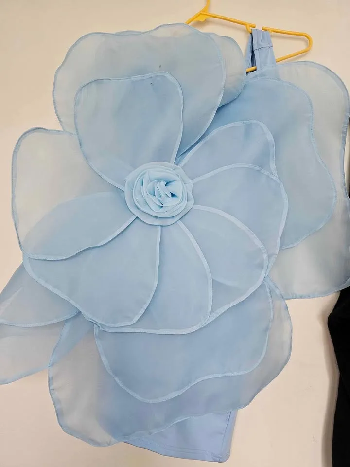 3D Floral Organza Mini Dress thumbnail