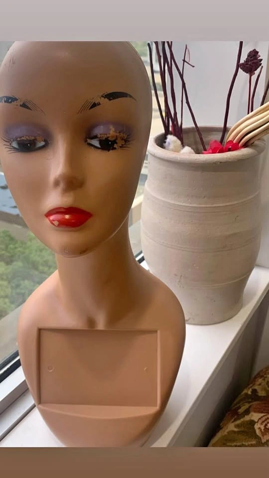 Vintage-Style Female Mannequin Head & Display Bust