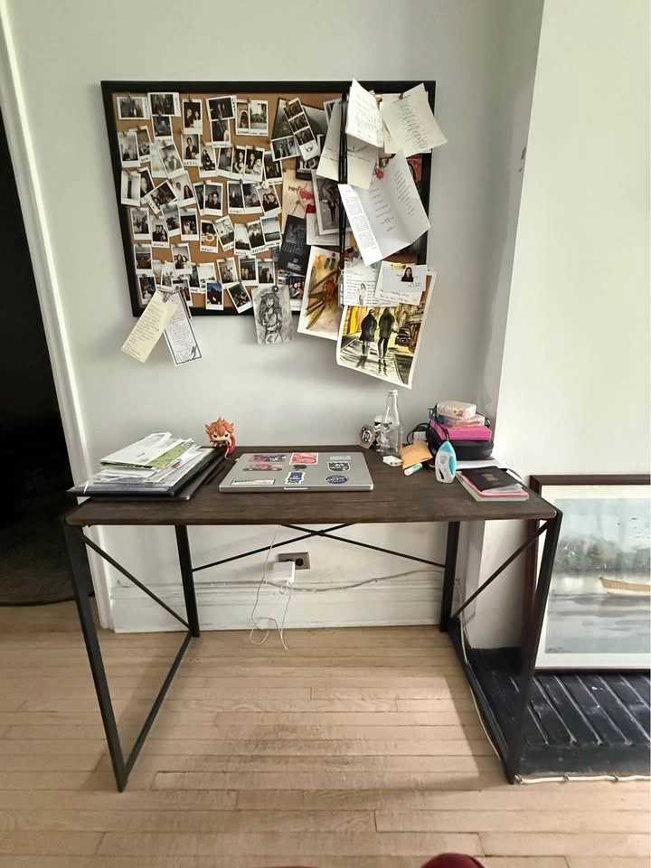 Industrial Wood and Metal Writing Desk - photo 2
