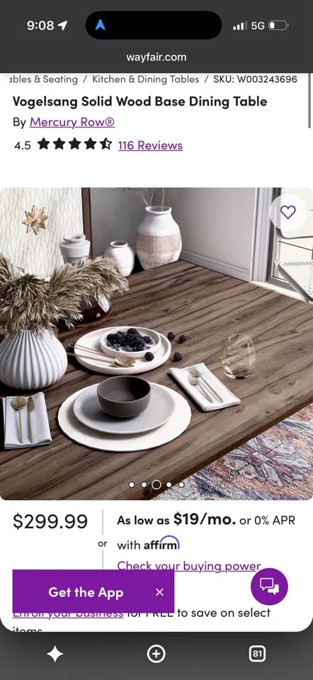 Solid Wood Base Dining Table - photo 3