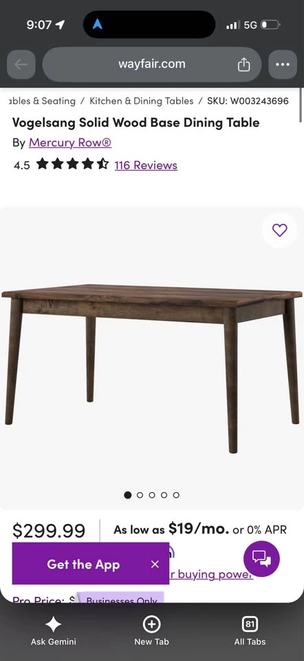 Solid Wood Base Dining Table - photo 4