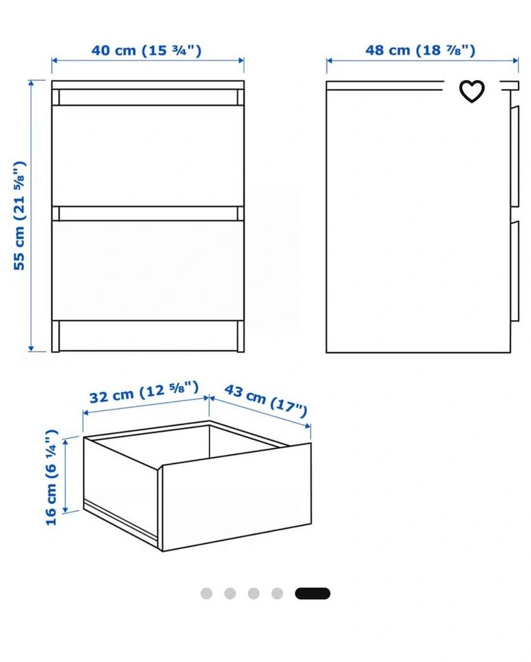 IKEA MALM 2-Drawer Chest - photo 5